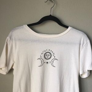Oversized moon and sun T shirt